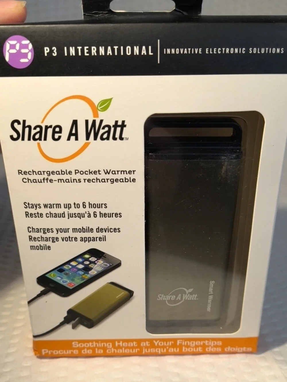 Rechargeable Pocket Warmer & Phone Charger